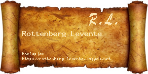 Rottenberg Levente névjegykártya